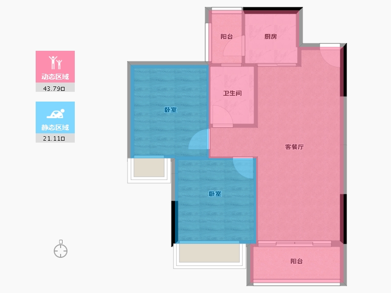 广东省-中山市-盛邦云逸-58.78-户型库-动静分区