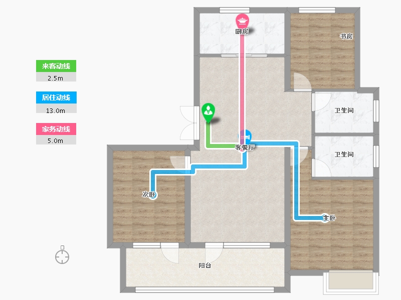 山东省-青岛市-天泰公园壹号-101.31-户型库-动静线