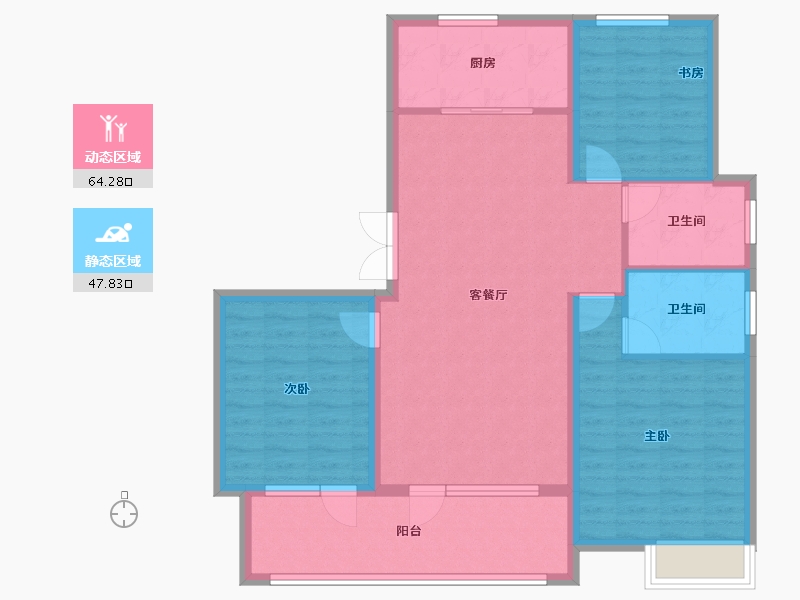 山东省-青岛市-天泰公园壹号-101.31-户型库-动静分区