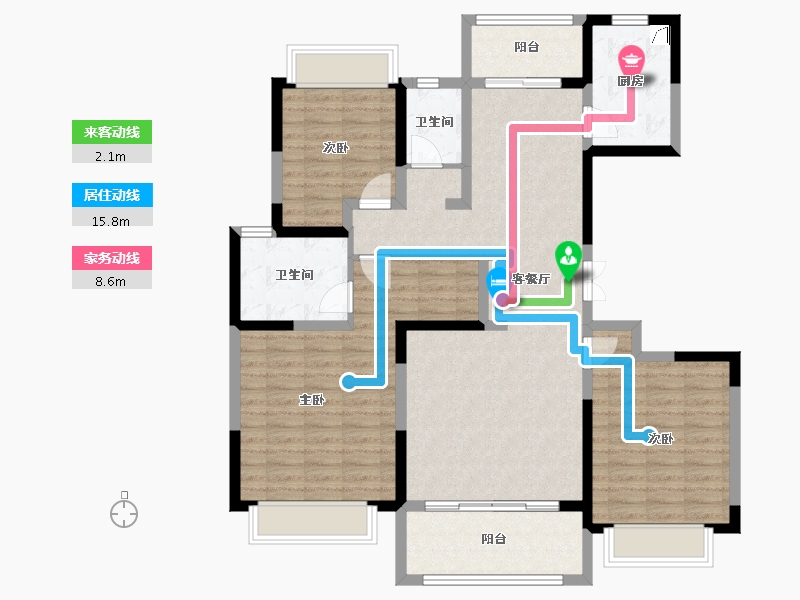 陕西省-西安市-中建锦绣天地-112.59-户型库-动静线