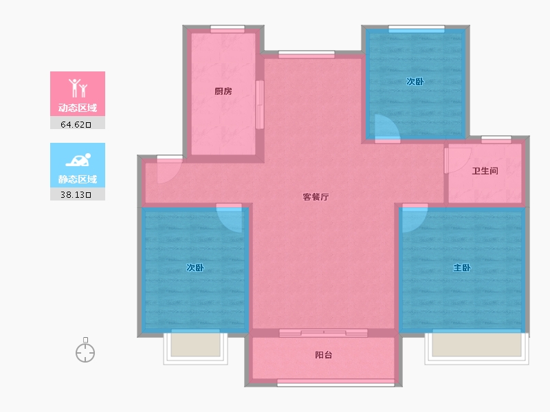 山东省-青岛市-梦想望城-91.78-户型库-动静分区