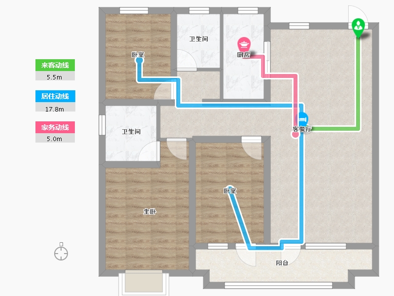 河北省-石家庄市-隆基泰和·紫樾宸府-95.20-户型库-动静线