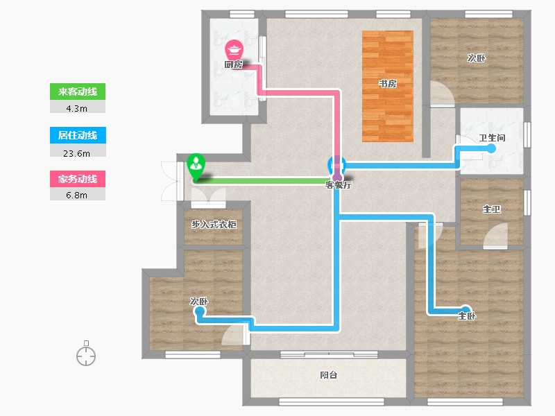 黑龙江省-哈尔滨市-万科中俄国际城-118.28-户型库-动静线