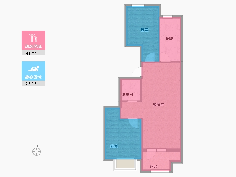 河北省-石家庄市-隆基泰和·紫樾宸府-56.55-户型库-动静分区