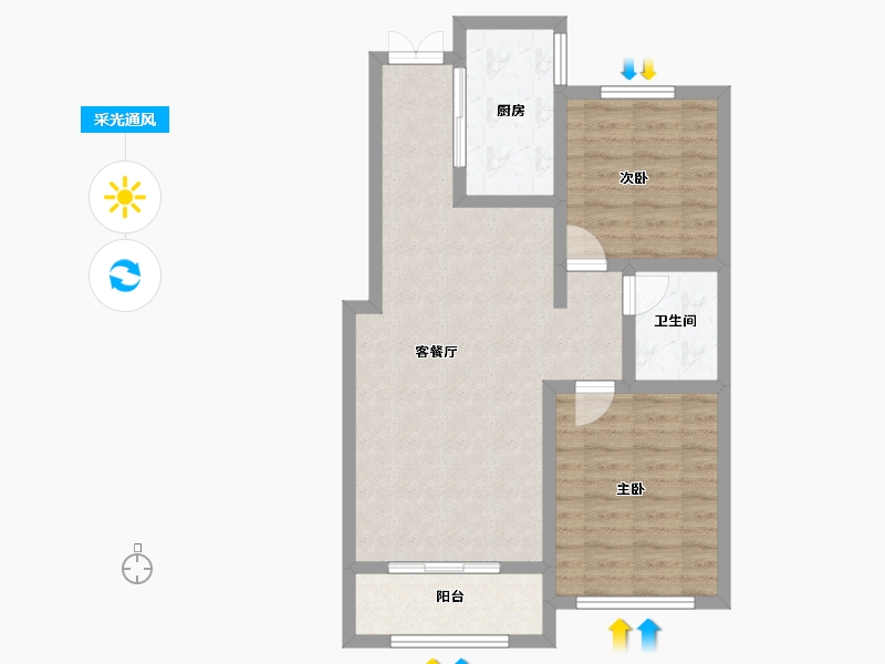 河北省-石家庄市-高远森霖城-71.26-户型库-采光通风