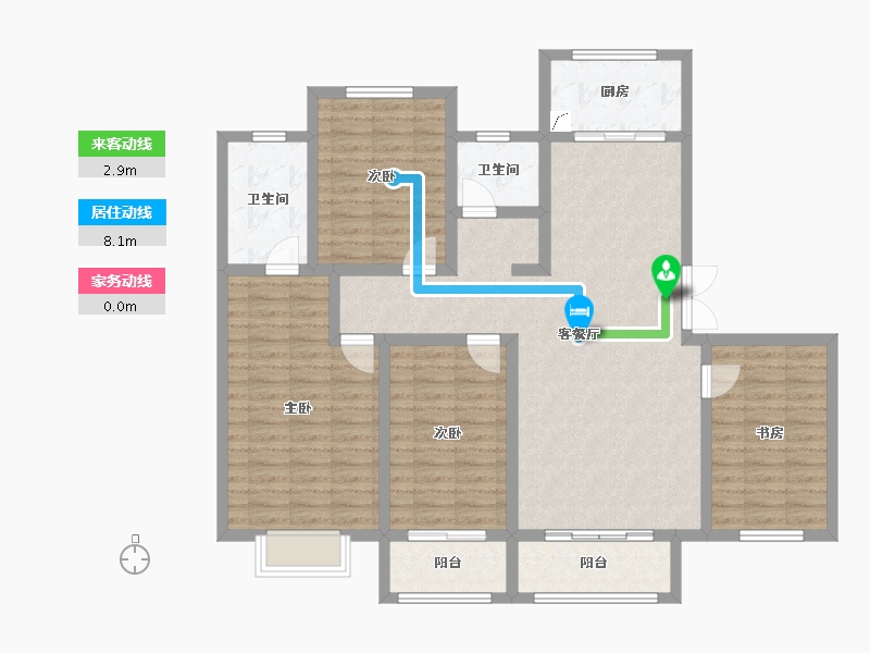 山西省-临汾市-三琪紫庭苑-126.00-户型库-动静线