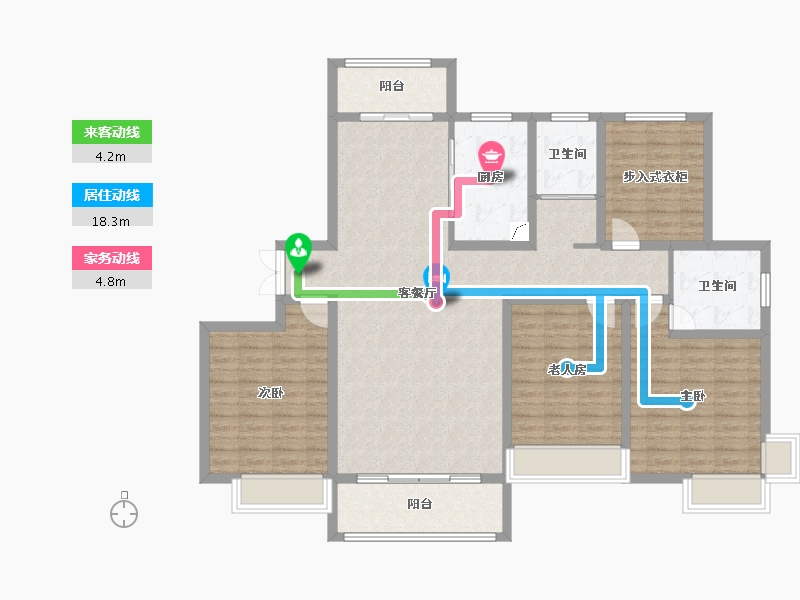 河南省-洛阳市-伊水华庭-145.00-户型库-动静线