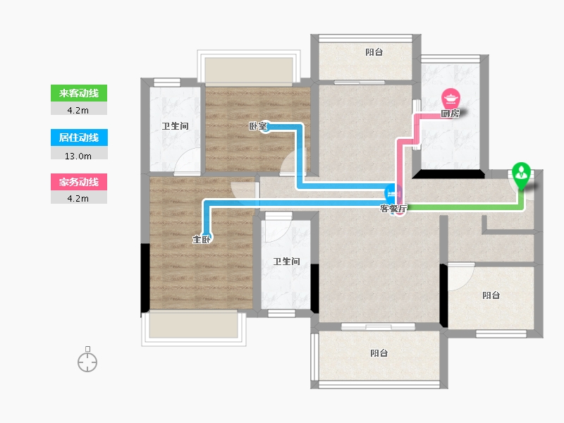 广东省-中山市-时光樾-79.05-户型库-动静线