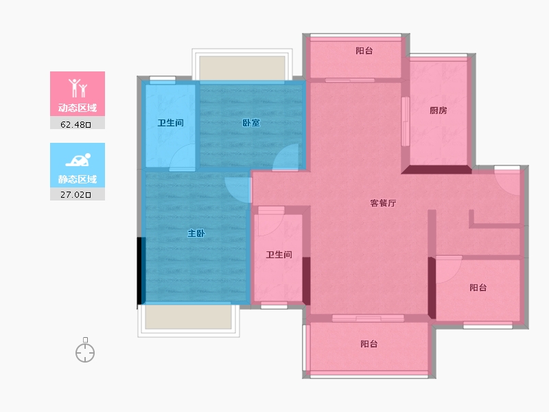 广东省-中山市-时光樾-79.05-户型库-动静分区