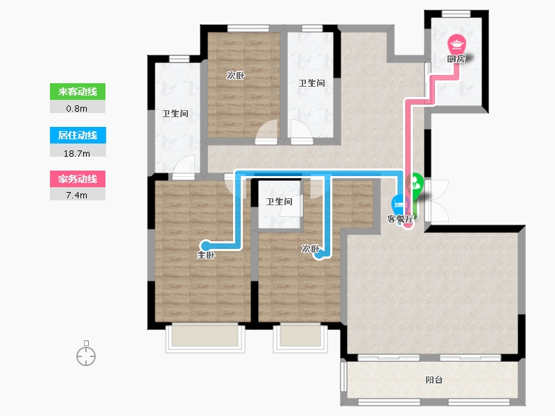 陕西省-西安市-天地源大都会-121.60-户型库-动静线