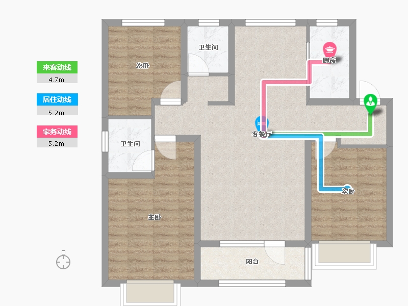 河北省-石家庄市-高远森霖城-86.79-户型库-动静线