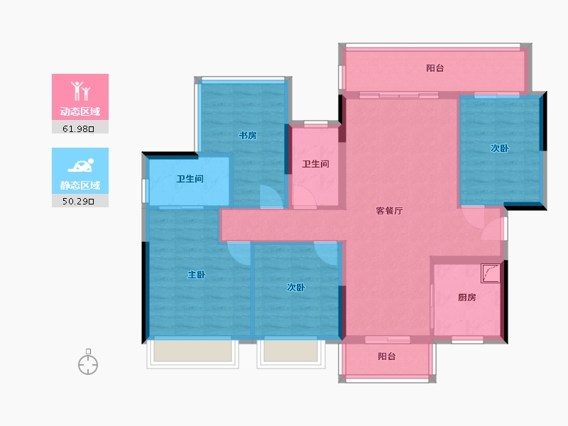 广西壮族自治区-柳州市-静兰湾嘉悦山-99.00-户型库-动静分区