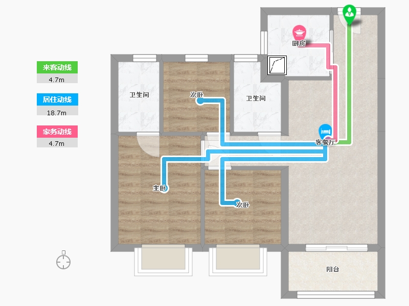 福建省-厦门市-湖滨三里-70.83-户型库-动静线