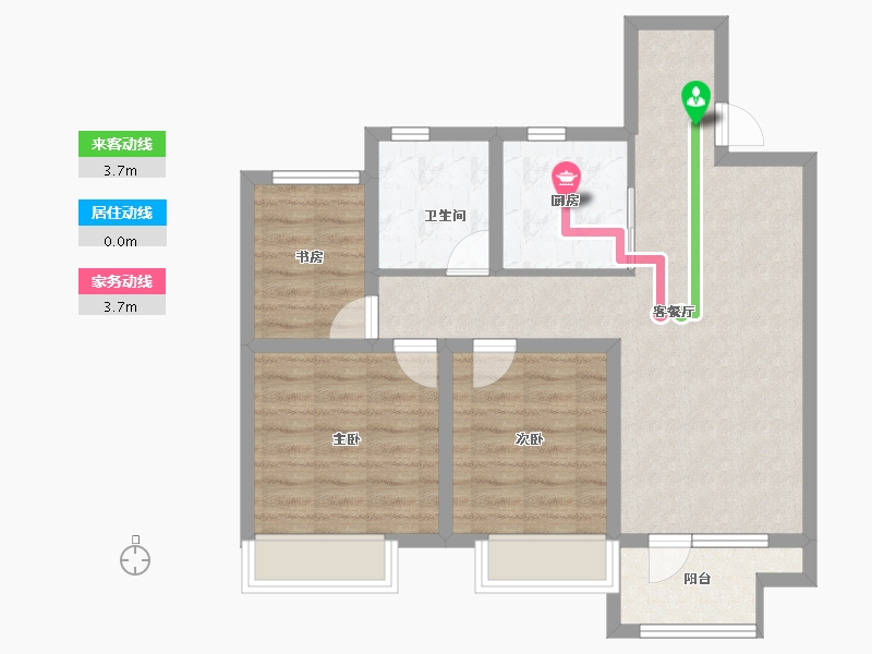 山东省-青岛市-融创时代中心-73.24-户型库-动静线