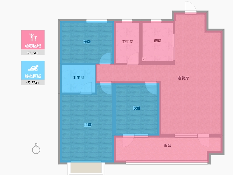 山东省-青岛市-海信九贤府-96.35-户型库-动静分区