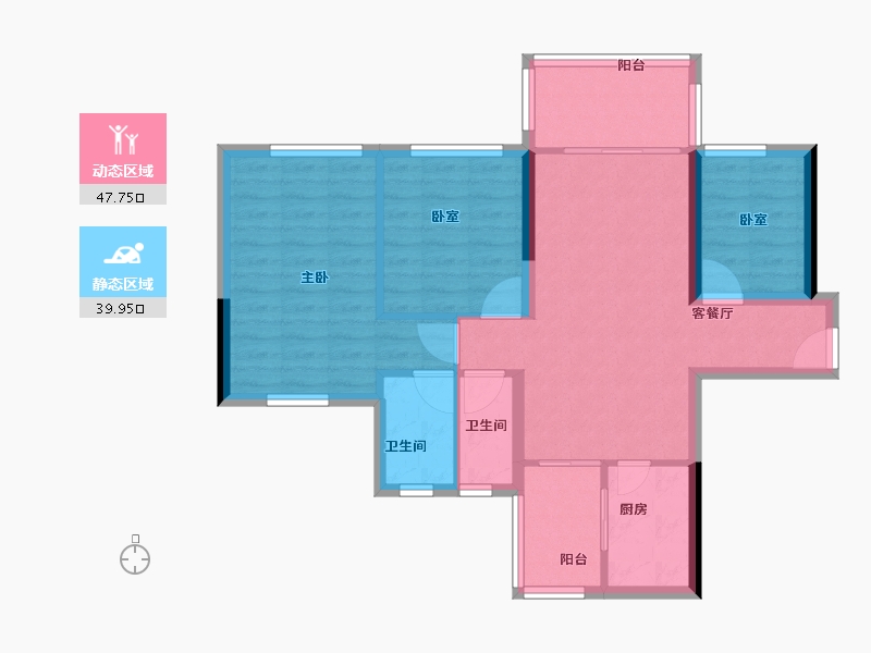 广东省-中山市-佛奥阳光花园-78.40-户型库-动静分区