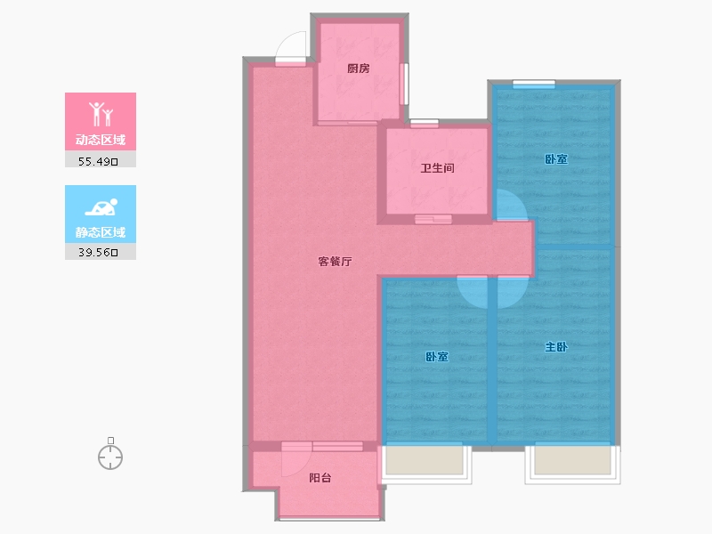 山东省-青岛市-旭辉银盛泰博观御品-84.90-户型库-动静分区