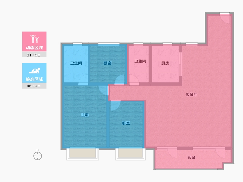 山东省-青岛市-旭辉银盛泰博观御品-115.44-户型库-动静分区