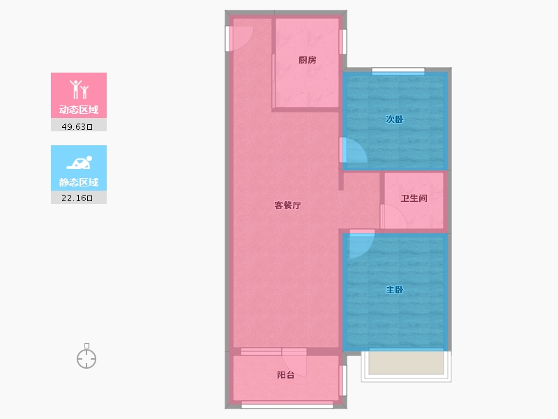 河北省-石家庄市-祥聚·拾光-64.00-户型库-动静分区