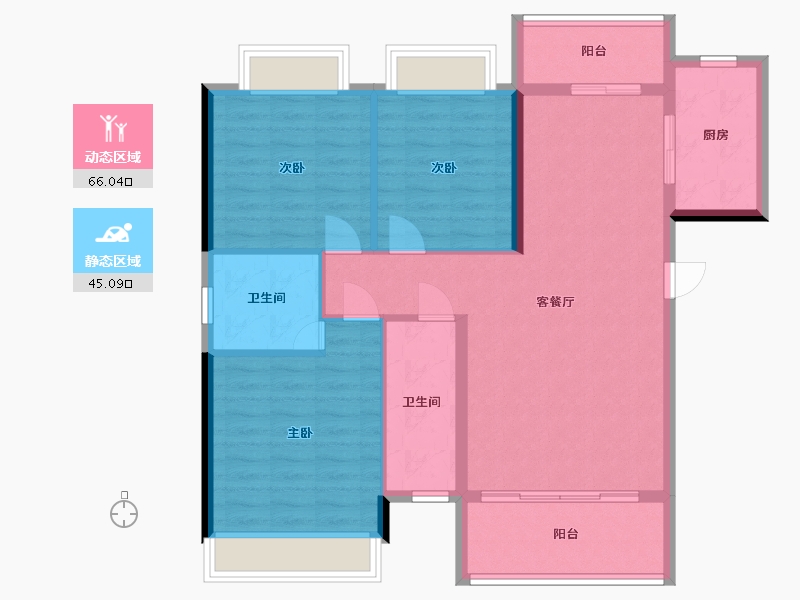 湖南省-益阳市-金域-120.00-户型库-动静分区