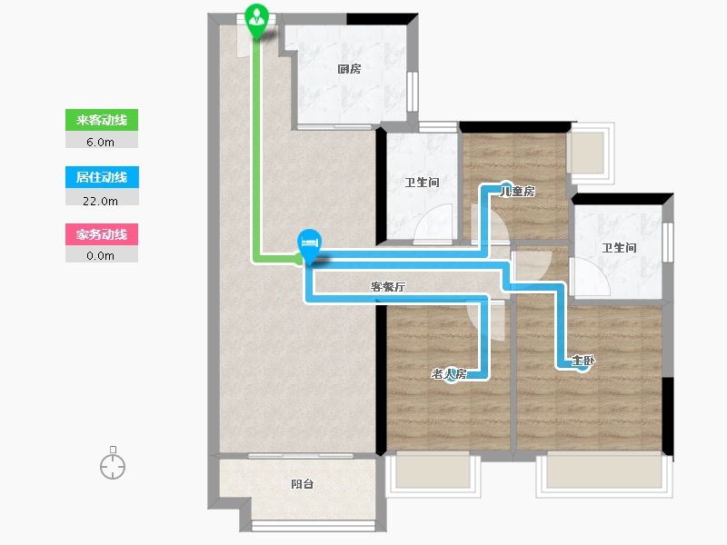 广东省-中山市-雅居乐民森迪茵湖-82.40-户型库-动静线