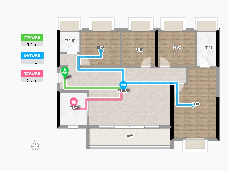 广东省-中山市-佳兆业香山熙园-99.16-户型库-动静线