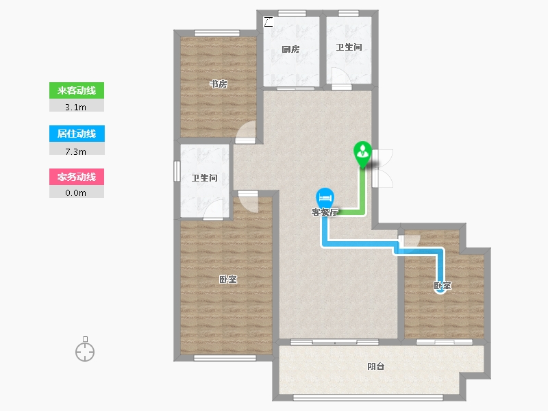 山东省-潍坊市-恒信温莎公馆-122.40-户型库-动静线