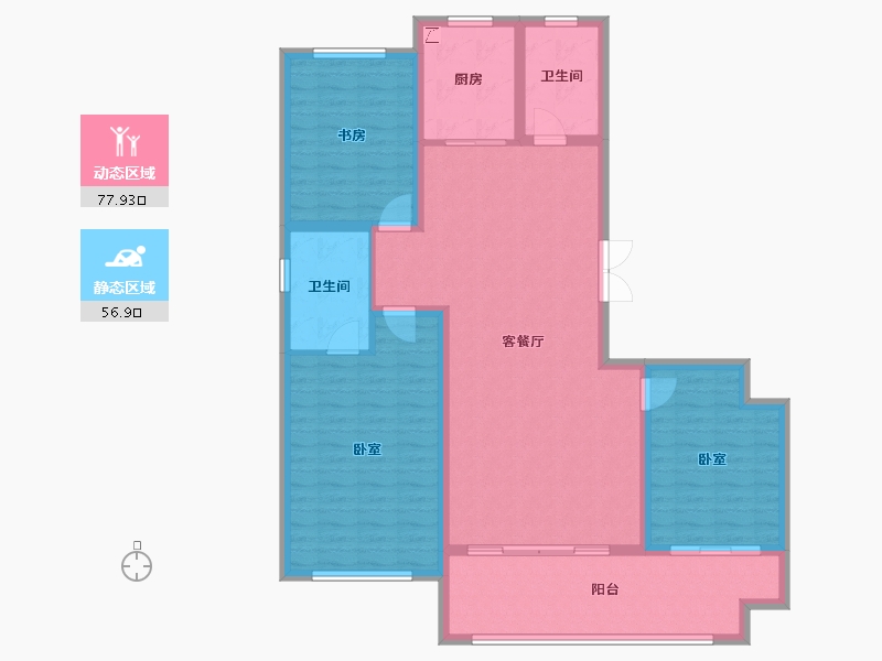 山东省-潍坊市-恒信温莎公馆-122.40-户型库-动静分区