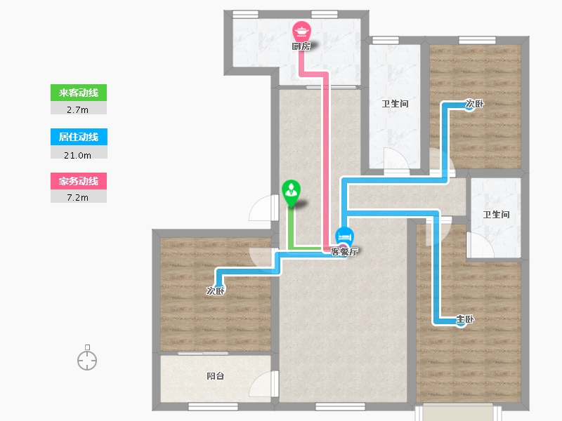 山东省-潍坊市-龙润紫宸华府-94.23-户型库-动静线