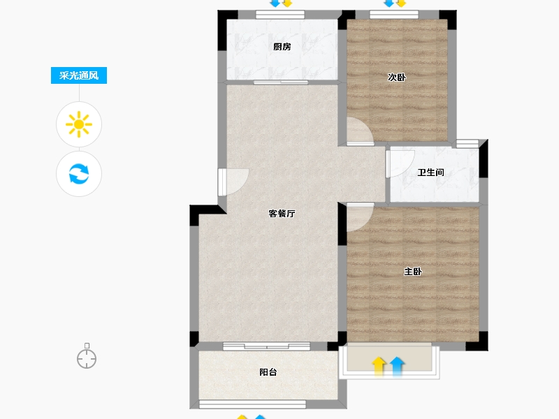 山东省-青岛市-中洲半岛城邦-71.48-户型库-采光通风