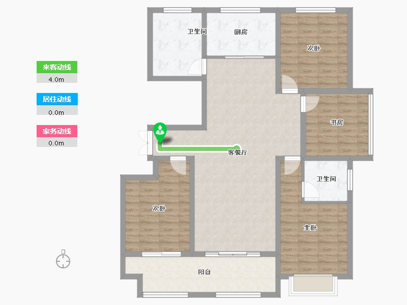 天津-天津市-史丹利四季长安-124.26-户型库-动静线