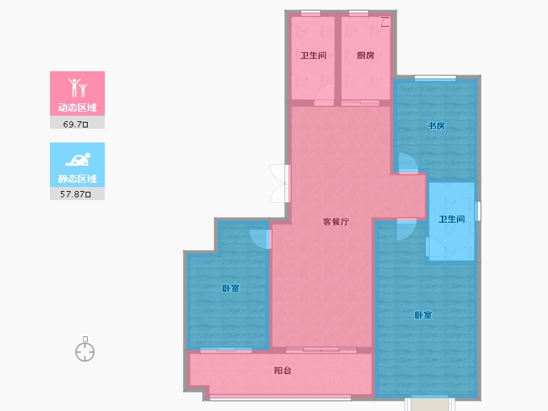 山东省-潍坊市-恒信温莎公馆-115.20-户型库-动静分区