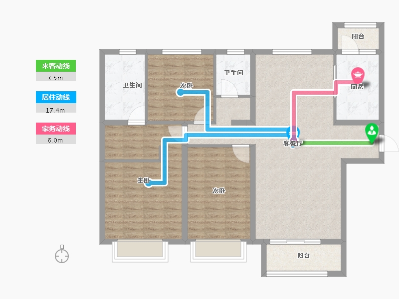 山东省-潍坊市-鲁商融港玺悦府-108.00-户型库-动静线