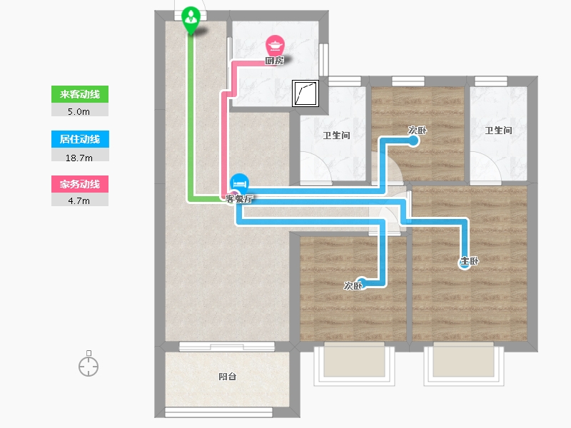 福建省-厦门市-湖滨三里-70.83-户型库-动静线