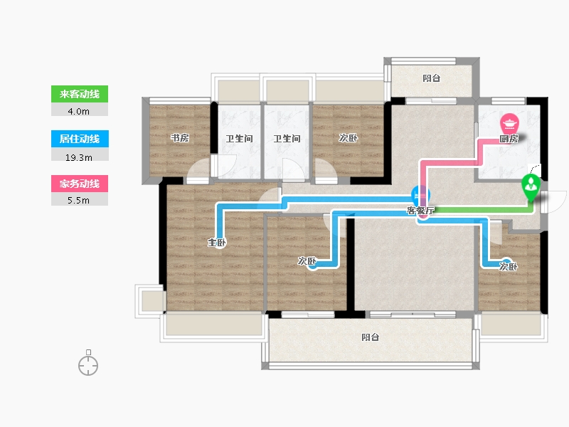 广东省-江门市-美的远洋云著-107.00-户型库-动静线