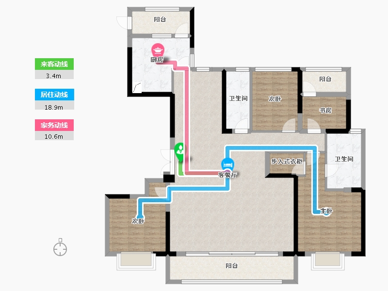 重庆-重庆市-中国铁建·花语江湾-147.91-户型库-动静线