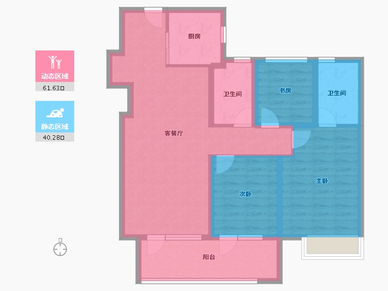 山东省-青岛市-融创时代中心-90.50-户型库-动静分区