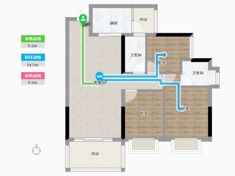 广东省-中山市-佛奥阳光花园-80.00-户型库-动静线