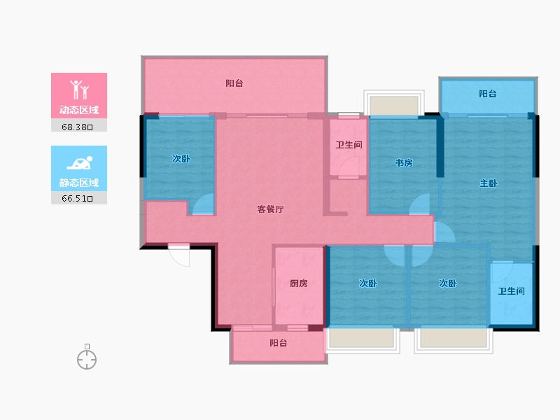 广西壮族自治区-南宁市-富鸣香山水岸-123.31-户型库-动静分区