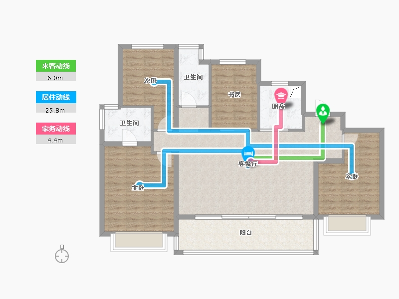 江苏省-无锡市-华侨城运河湾-112.35-户型库-动静线