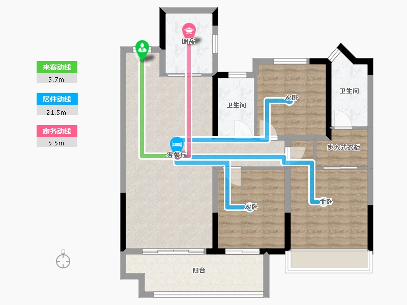 河南省-驻马店市-建业公园里-98.00-户型库-动静线