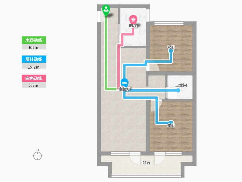 河北省-石家庄市-祥聚·拾光-64.40-户型库-动静线