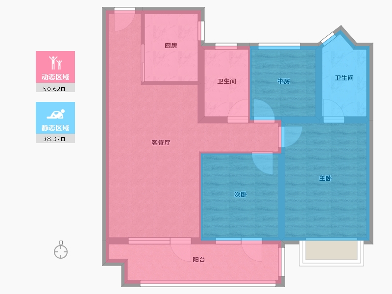 河北省-石家庄市-祥聚·拾光-78.80-户型库-动静分区