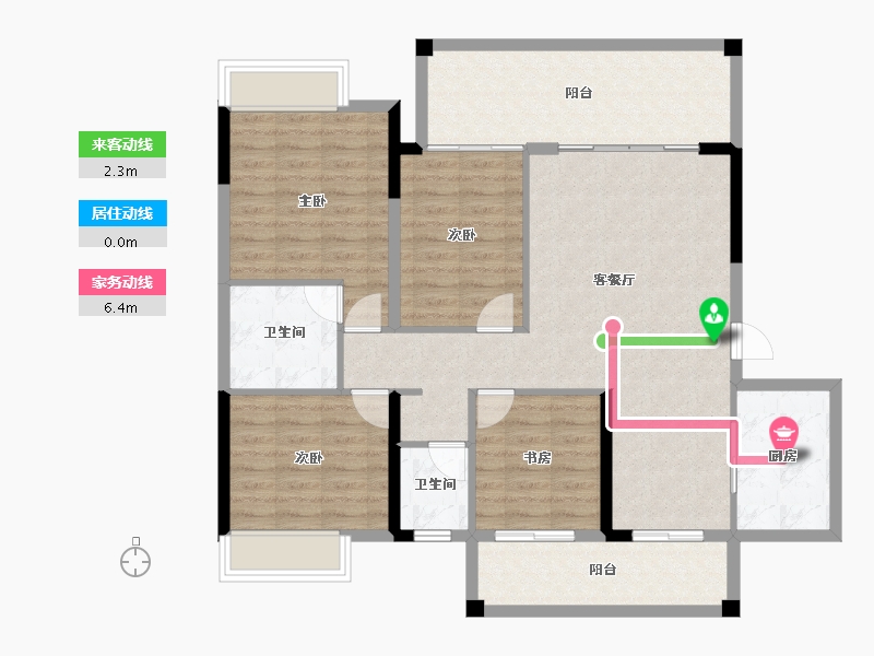 广西壮族自治区-南宁市-富鸣香山水岸-110.94-户型库-动静线