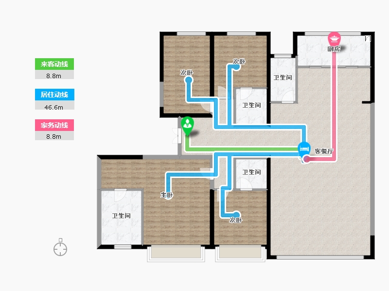 河北省-石家庄市-西安碧桂园高新云墅-194.65-户型库-动静线