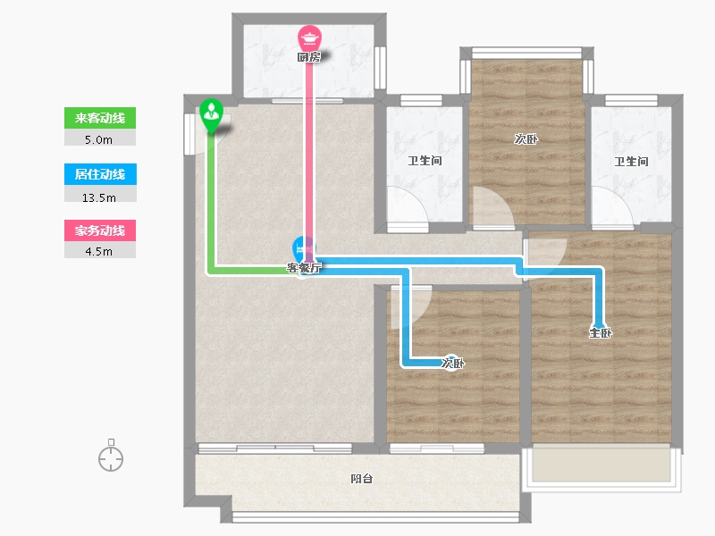 山东省-烟台市-缦云万境-92.00-户型库-动静线