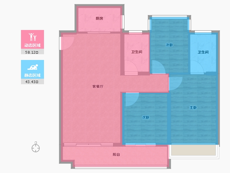 山东省-烟台市-缦云万境-92.00-户型库-动静分区