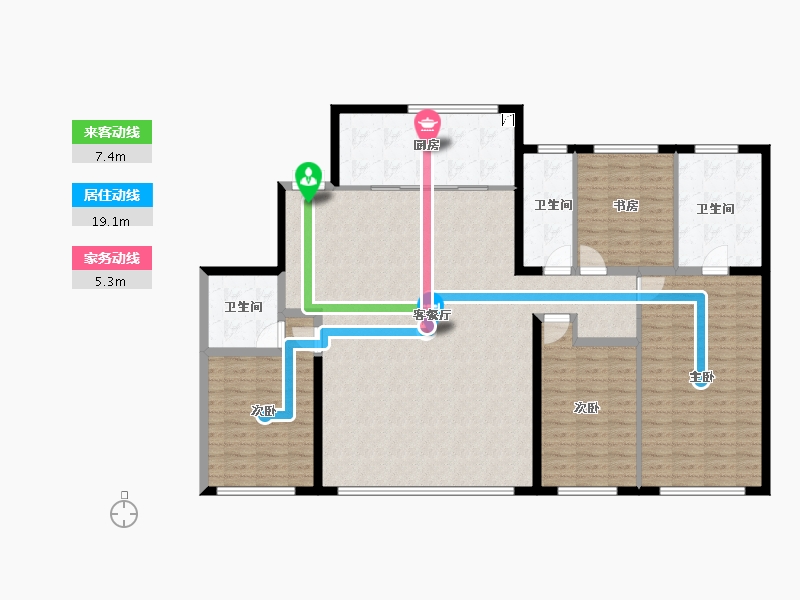 河北省-石家庄市-西安碧桂园高新云墅-155.98-户型库-动静线