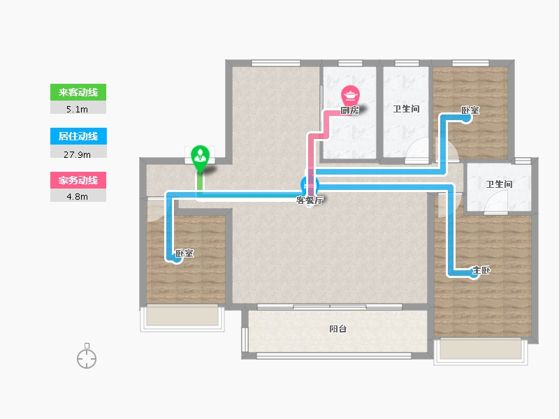 山东省-临沂市-阜丰房源云璟御府-132.00-户型库-动静线