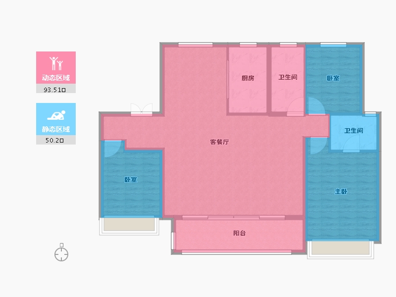 山东省-临沂市-阜丰房源云璟御府-132.00-户型库-动静分区